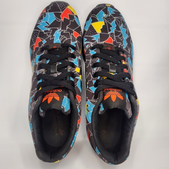 Adidas Torsion ZX Flux Men's Athletic Shoes 9.5 Rainbow Geo Prism AQ8436 - Picture 8 of 14